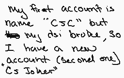 Drawn comment by CJ※joker