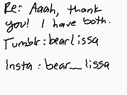 Drawn comment by BearLissa