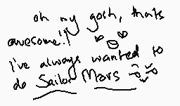 Drawn comment by Mars