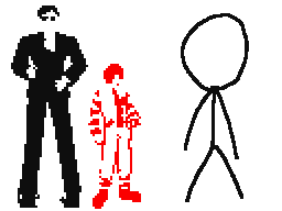 2 famous character and stickman