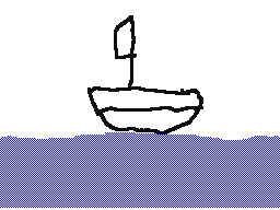 Sailboat crossing the water