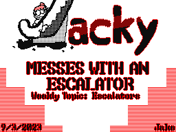 Jacky Messes With An Escalator!