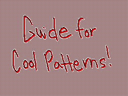 a guide for cool patterns on flipnote!
