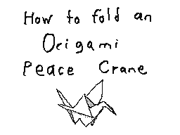 Origami Peace Crane Tutorial