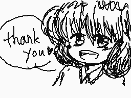 Drawn comment by めぐみん♪(^▽^)
"thank you"