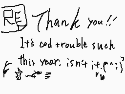 Drawn comment by Gエクストリーム
"Thank you!! It's cod trouble such this year. isn't it?"