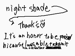 Drawn comment by ああああああああああ
"night shade Thanks! It's an honor to be praised because I was able to wait"