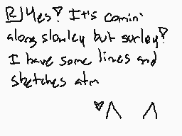 Drawn comment by Kateric☆
"Yes? It's comin' along Stanley but surley? I have some lines and sketches atm."