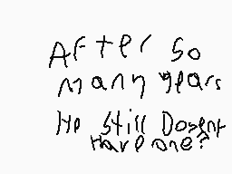Drawn comment by GunTurned
"After so many years He still Doesn't have one?"