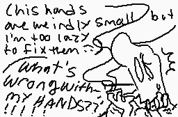 Drawn comment by snail