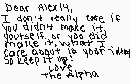 Drawn comment by The Alpha