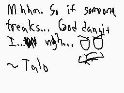 Getekende reactie door Talo
