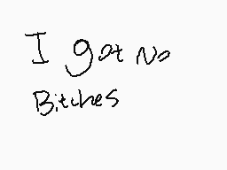 Drawn comment by shadi3D
"I got no Bitches"