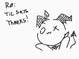 Drawn comment by •zetsuyo•
"Re: Tic says Thanks!"