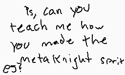 Drawn comment by MetaKnight