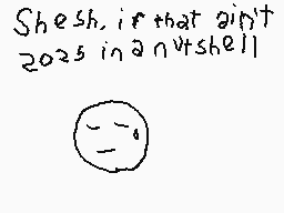 Drawn comment by Adrian
"Shesh, if that ain't 2025 in a nutshell"