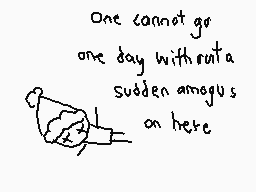 Drawn comment by The Sparks
"One cannot go one day without a sudden amogus on here"