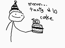 Drawn comment by The Sparks
"mmm... tasty #10 cake"