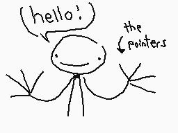 Drawn comment by The Sparks
"(hello! ) the pointers"