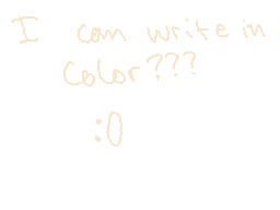 Drawn comment by EeveeRose☆
"I can write in color??? :0"