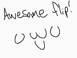Drawn comment by EeveeRose☆
"Awesome flip!"