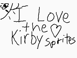 Drawn comment by shyguy
"I Love Kirby sprites"