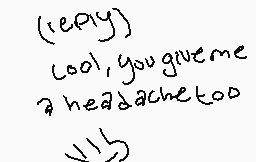 Drawn comment by headache