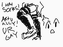 Drawn comment by GutterGirl
"I HAN SORKS! ACTUALLY! UR GAY!"