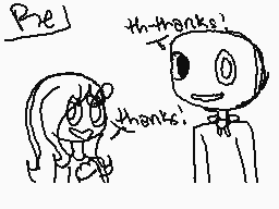 Drawn comment by kittykat♥♥
"Be th-thanks? Thanks."