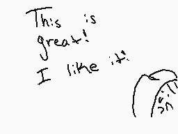 Drawn comment by ☆Arekirby☆
"This is great! I like it!"