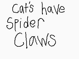 Drawn comment by Teresa
"Cat's have Spider Claws"