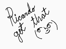 Drawn comment by /くrella ヤら
"Ricardo got that (⊙_⊙)"
