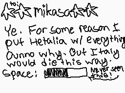 Drawn comment by Angel