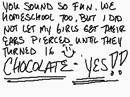 Drawn comment by mom