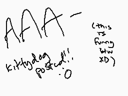 Drawn comment by ※Lavender※
"A A A (this is funny  btw XD) kittydog posted!"