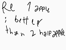 Drawn comment by Simón KCM.
"Re 1 appu ; better than 2 halfappu"