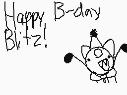 Drawn comment by Tamama757
"Happy B-day Blitz!"