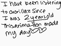 Drawn comment by Rin
"I have been listening to Gorillaz since I was 2 years old this animation made my day"