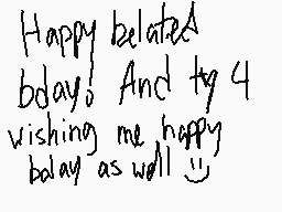 Drawn comment by rainZang
"Happy belated bday! And ty 4 wishing me happy bday as well 😊"