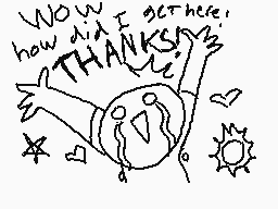 Drawn comment by Siobhan
"WOW how did I get here? THANKS!"