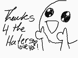 Drawn comment by $hⒶñⓎ@146
"Thanks 4 the Haters love ya!"
