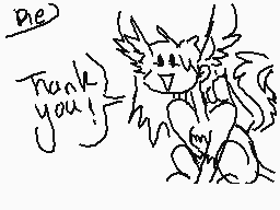 Drawn comment by Alice Lace
"die) Thank you)"