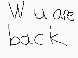 Drawn comment by Delta DC
"We are back"