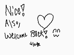 Drawn comment by MARIO 2😃
"Nice! Also, Welcome Back. +10k"
