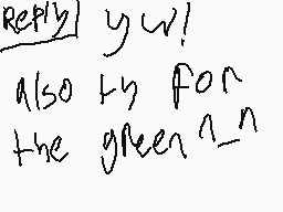 Drawn comment by Bubbletea★
"Reply yw! Also ty for the green n"
