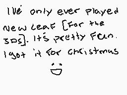 Drawn comment by RedChaos10
"I've only ever played New Leaf [For the SOS]. It's pretty fun. I got it for Christmas :)"