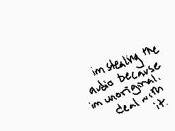 Drawn comment by grimdork
"instead the radio because in unoriginal, deal with it."