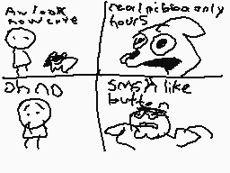 Drawn comment by Haruko2012
"An look how cute real nubba only hours oh no smash like butt"
