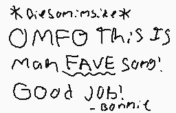 Drawn comment by Bonnie