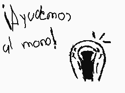 Drawn comment by Astro Fino
"¡Ayudemos al monó!"